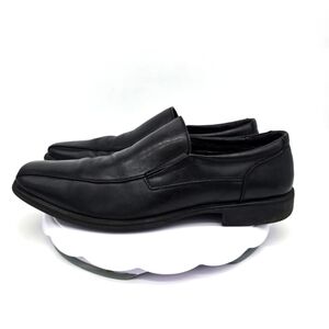 Enzo Feldini Dress Shoes Men’s 12 M Black Leather Shoes Slip On Loafer Dress